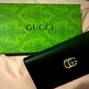 Black GG Continental Wallet
